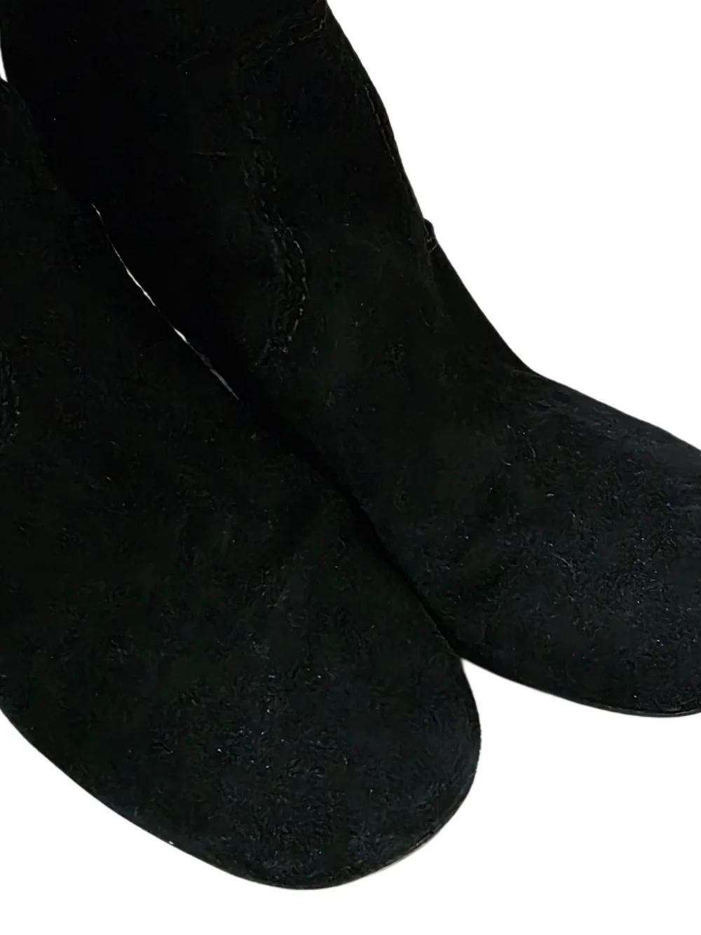 Tory Burch Hendin Black Suede Knee-High Wedge Boots